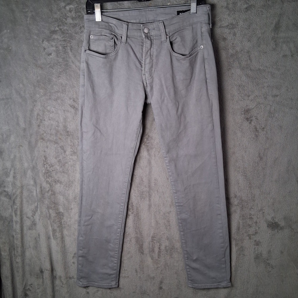 Bonobos Mens Slim Fit Five Pocket Jeans Pants Grey 30x32 Casual Trousers